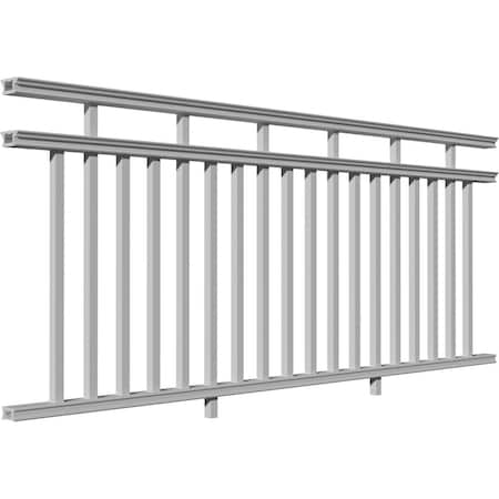 Ekena Millwork 42"H x 96"L Providence Three Line Level Rail Kit w/Reinforcements, 18 Balusters & Hardware ECLKT42X096